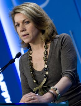 María Dolores de Cospedal, hoy en rueda de prensa