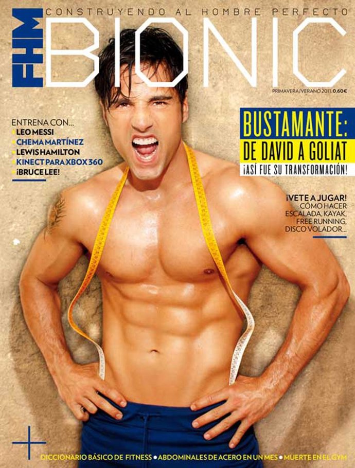 EL CANTANTE DAVID BUSTAMANTE PORTADA REVISTA " FHM "25/04/2011MADRID