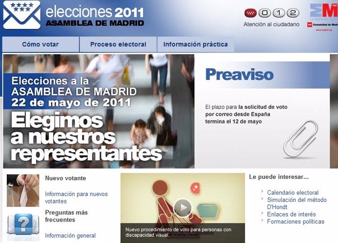 Web Elecciones 22 De Mayo Madrid