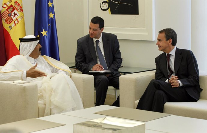 Zapatero Recibe En Moncloa Al Emir De Qatar
