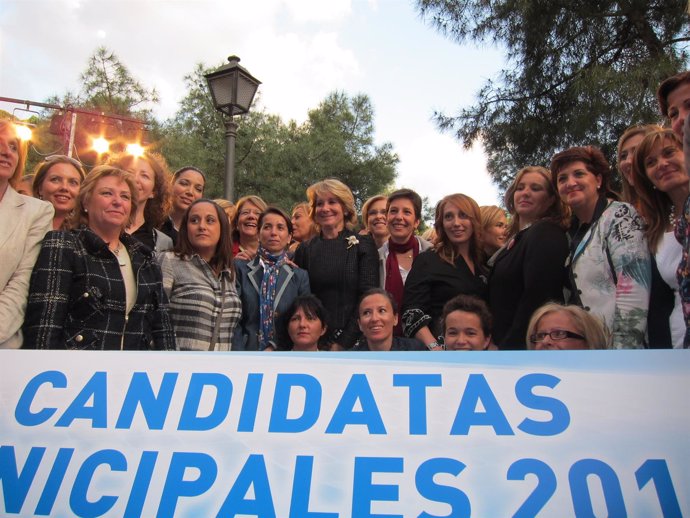 Aguirre Y Las Candidatas Municipales Del PP