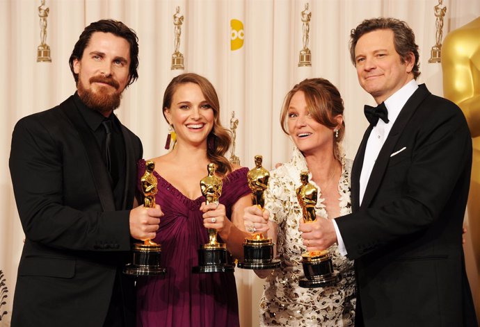 Christian Bale, Natalie Portman, Melissa Leo y Colin Firth, los cuatro intérpret