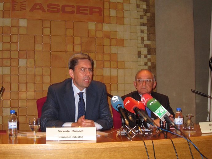 Vicente Rambla Y El Presidente De Ascer, Joaquín Piñón