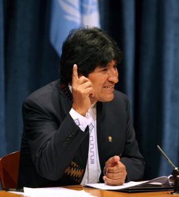 El Presidente Boliviano, Evo Morales.