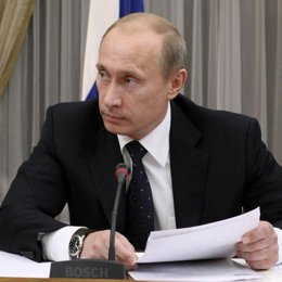 Primer plano de Vladimir Putin