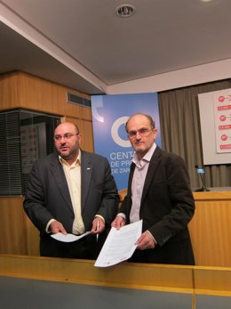 Julián Lóriz (UGT Aragón) Y Pablo Castillo (Secretario Organización CC.OO. Ara) 