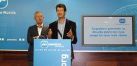 PP advierte que "esto no acaba aquí" y llama a Zapatero "moroso" porque adeuda a Murcia más de 4.000 millones