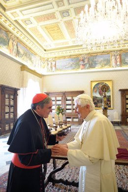 Lluís Martínez Sistach y el Papa Benedicto XVI