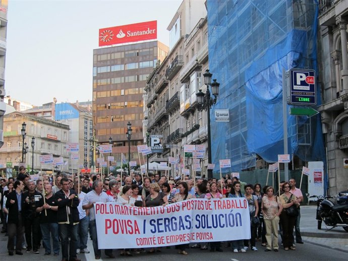 Foto Manifestación Povisa en Vigo