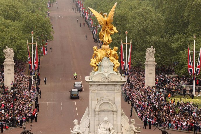 Vista De Londres El Día De La Boda Entre Guillermo Y Kate Middleton
