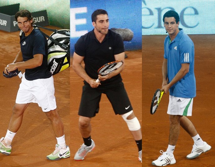 Montaje Rafa Nadal, Miguel Ángel Silvestre Y Mario Casas