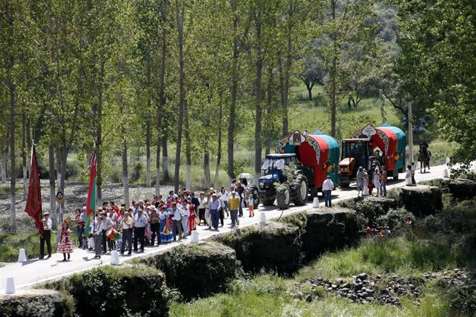Carretas En La Romería De La Virgen De La Cabeza