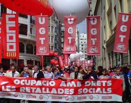 Manifestación Del 1 De Mayo En Valencia