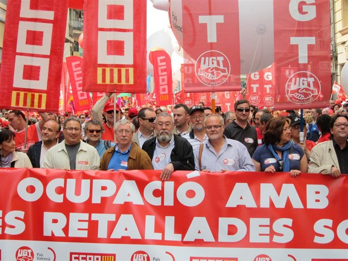 Toxo Y Méndez, En La Cabeza De La Manifestación