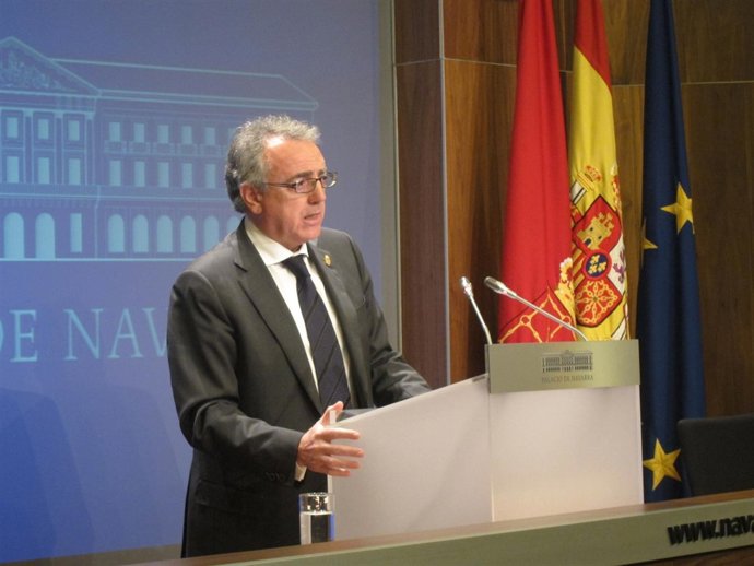 El Presidente Del Gobierno De Navarra, Miguel Sanz.