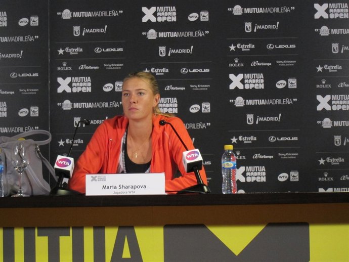 La Tenista Rusa Maria Sharapova Tras Ganar Su Primer Partido En Madrid