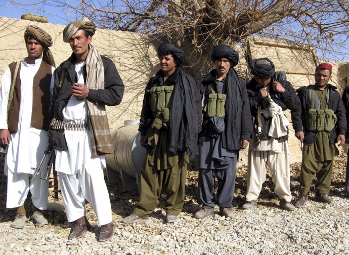 Milicianos Talibán En Medio De Una Ceremonia