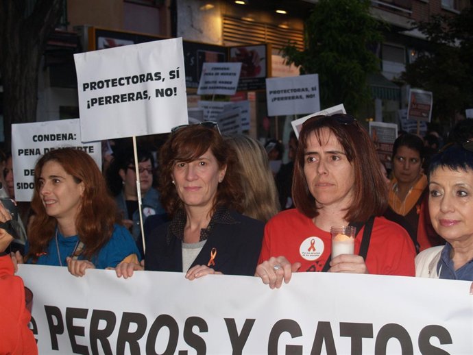 Manifestación contra el sacrificio de animales