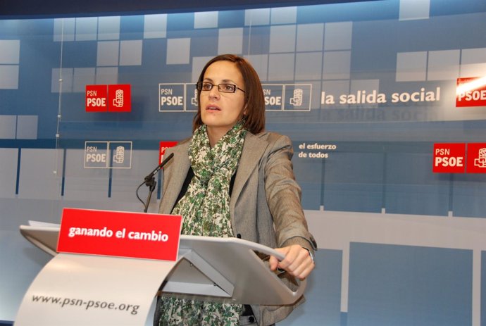 La portavoz de la Ejecutiva del PSN, María Chivite.