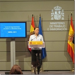 La Secretaria De Estado De Empleo, Mari Luz Rodríguez, En Rueda De Prensa 