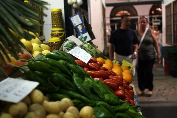 Mercado de frutas y verduras en Andalucía