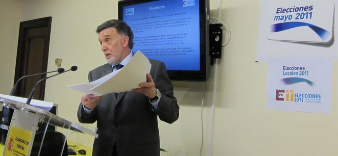 Miguel Alejo, Durante La Presentación De Los Datos Del 22-M.