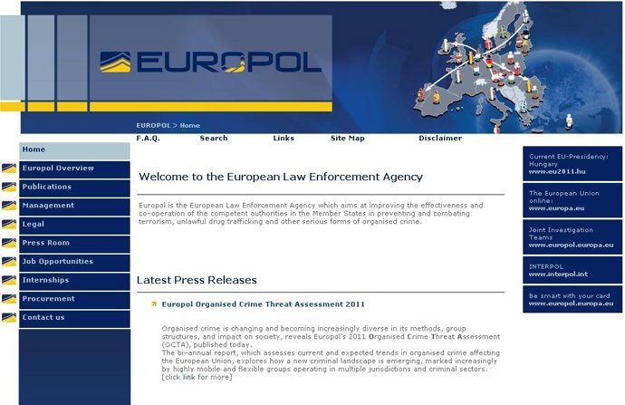 Página Web De La Europol 