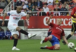 Kanouté, Durante Un Partido Con El Sevilla                  