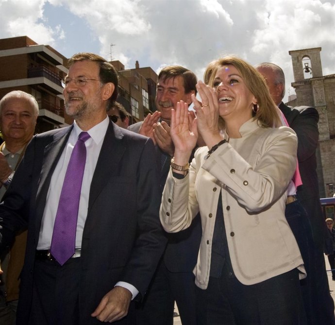 Mariano Rajoy Y Dolores De Cospedal En Guadalajara 