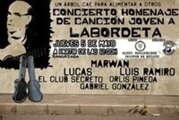 Cartel Del Concierto Homenaje De Canción Joven A Labordeta