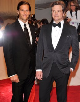 Montaje De Tom Brady Y Colin Firth En El MET