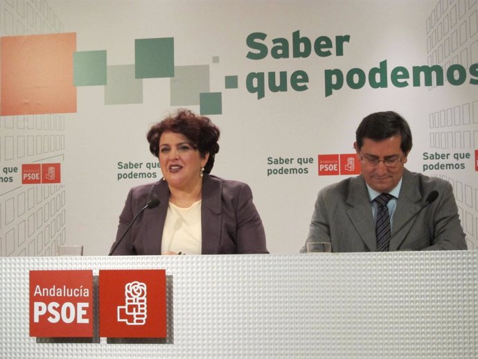 La Secretaria General Del PSOE De Granada, Teresa Jiménez, Y José Entrena