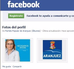 Facebook De La Candidata Del PP En Aranjuez