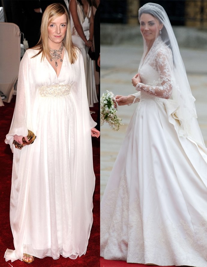 Montaje De La Diseñadora Sarah Burton Y Kate Middleton