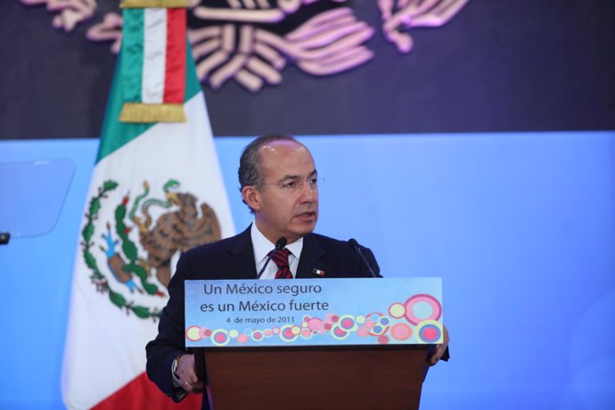 El Presidente De México, Felipe Calderón.