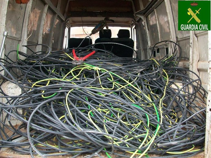 Cable De Cobre Incautado Por La Guardia Civil