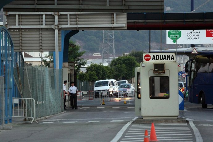 Imagen de la frontera de Gibraltar