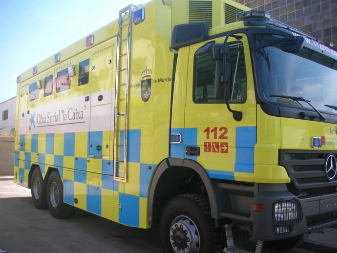 Camión De Emergencias Que Participa En El Dispositivo De Seguridad