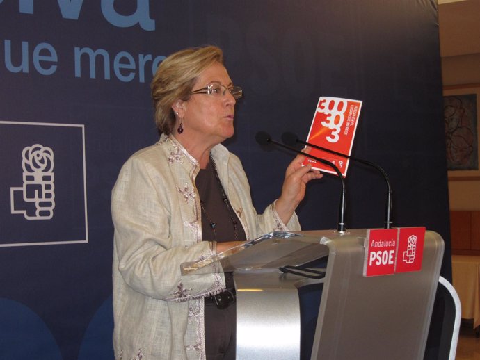 La Candidata Socialista A La Alcaldía De Huelva, Petronila Guerrero. 