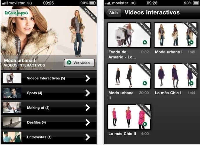 Aplicación El Corte Inglés Moda Interactiva
