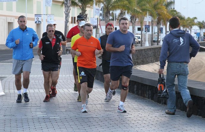 Paulino Rivero Haciendo Footing