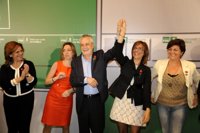 Griñán y Chacón respaldan a Gámez y afirman que en Málaga todo lo de interés "lo ha hecho el PSOE"