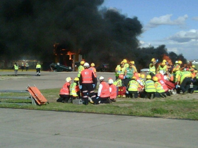 Simulacro En La Base Área De Cuatro Vientos
