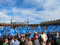 Rajoy y Cospedal reúnen a 12.000 personas en la Plaza de Toros de Toledo