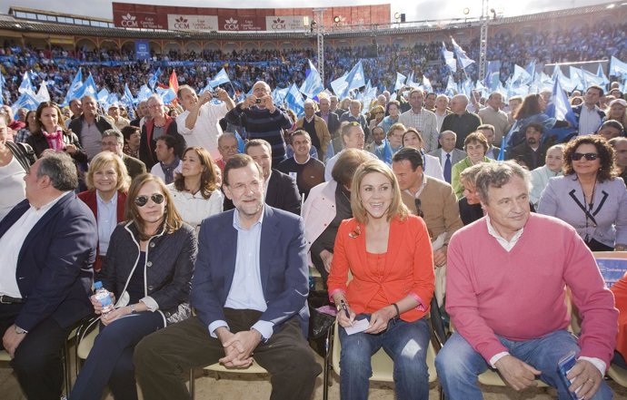 MARIANO RAJOY Y MARIA DOLORES DE  COSPEDAL EN TOLEDO