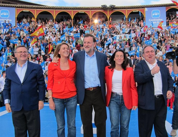Rajoy Y Cospedal En Un Mitin En Toledo
