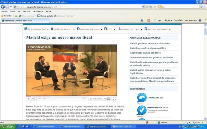 Página Web De La Candidatura De Alberto Ruiz-Gallardón A La Alcaldía De Madrid.