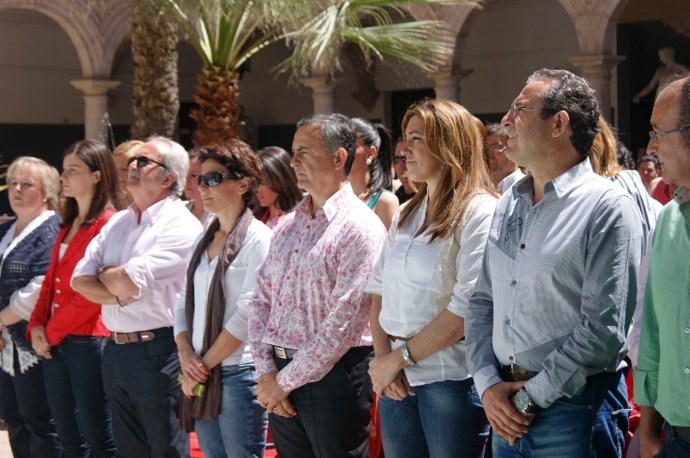 El Candidato Del PSOE De Almería Y La Secretaria Organización Del PSOE