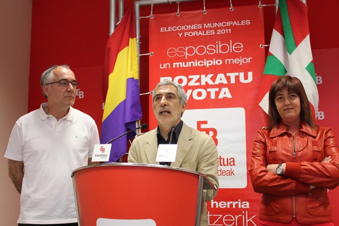 Gaspar Llamazares, Con Los Candidatos En Álava