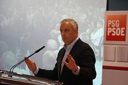 El Secretario Xeral Del Psdeg, Manuel 'Pachi' Vázquez, En Un Mitin En Xinzo.